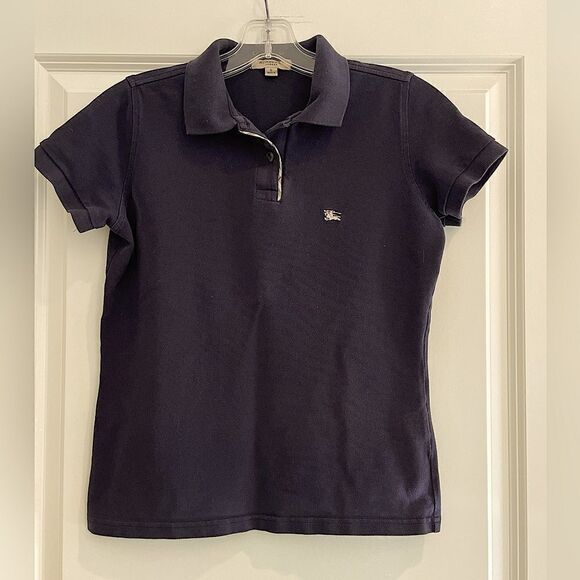 EUC 100% Authentic Burberry London Navy Polo Shirt-Small - Picture 1 of 5